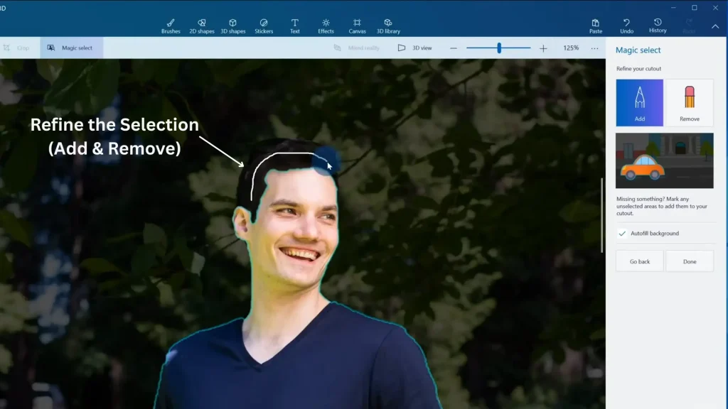 Refine the Selection (Add & Remove)
